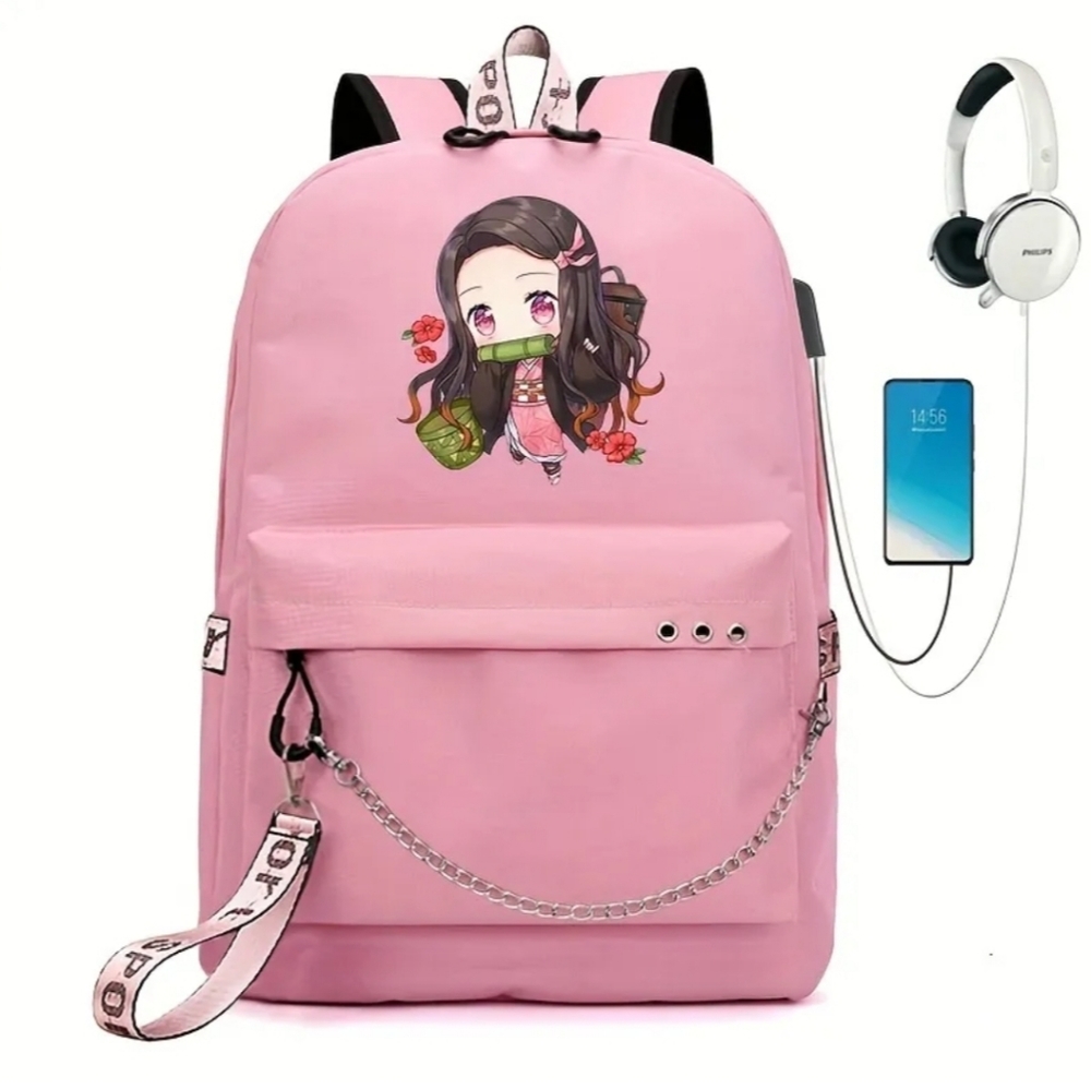 Kawaii Pink Nezuko Demon Slayer Backpack